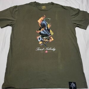 Trust Nobody Olive Graphic Tee